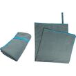 Solart Πετσέτα Θαλάσσης Κοτλέ Microfiber Γκρι-Μπλε 75x150εκ. L