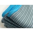 Solart Πετσέτα Θαλάσσης Κοτλέ Microfiber Γκρι-Μπλε 75x150εκ. L
