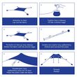 Royal Blue Elastic Beach Tent 2x2m Aeolians Salty Tribe
