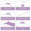 Lilac Blue Elastic Beach Tent 2x2m Aeolians Salty Tribe
