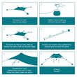 Aeolians Salty Tribe Elastic Beach Tent – Teal Blackout (2,5x3m)