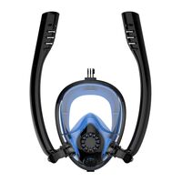 Amphibea TWOBAS - Mask w/ Double Snorkel - black/blue