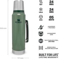 The Legendary Classic Bottle Hammertone Green 1lt Θερμός Stanley