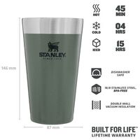 Stanley Adventure Stacking Pint Hammertone Green 0.47lt Vacuum Cup