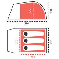 Σκηνή 3 Ατόμων Topeka 3 Capulet Olive Grand Canyon