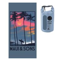 Maui & Sons Πετσέτα Θαλάσσης 4955 Microfiber Logo 180x90cm