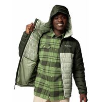 Columbia Men's Jacket Powder Lite II Hooded Safari Greenscape