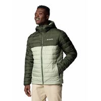 Columbia Men's Jacket Powder Lite II Hooded Safari Greenscape