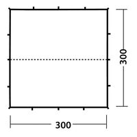 Τέντα Tarp 3x3m Green Robens