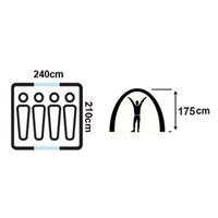 Αυτόματη Σκηνή 4 Ατόμων Seminiole 4 Salty Tribe