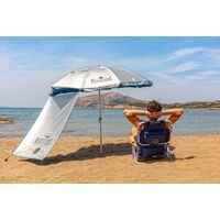 Maui & Sons Beach Umbrella 2.20m with Side Panels – Royal Blue 1981