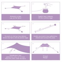 Ελαστική Τέντα Παραλίας Lilac 2X2 Aeolians Salty Tribe