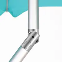 Maui & Sons 2.20m Petrol Beach Umbrella with Side Shade 1983