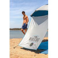 Maui & Sons 2.20m Petrol Beach Umbrella with Side Shade 1983