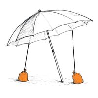 SOLART Sand Bags for Beach Umbrella & Shade Shelter – Set of 2 with Ropes