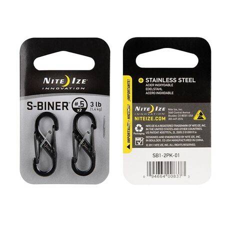 Nite Ize S-BINER .5 Metallic Carabiner 2 Pieces