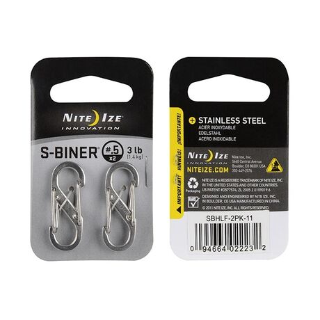 Nite Ize S-BINER .5 Metallic Carabiner 2 Pieces