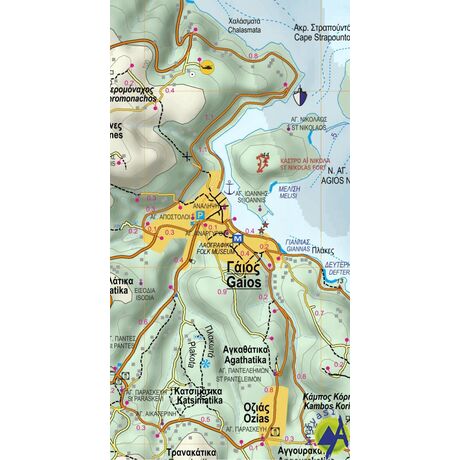 Χάρτης Ανάβαση Παξοί-Αντίπαξοι 1:17.000