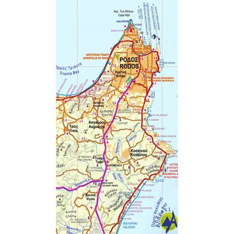Χάρτης Ανάβαση Ρόδος & Σύμη 1:75.000 | freerider.gr