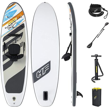 Σανίδα Sup HydroForce White Cap Bestway Set (3.05m x 84cm x 12cm)