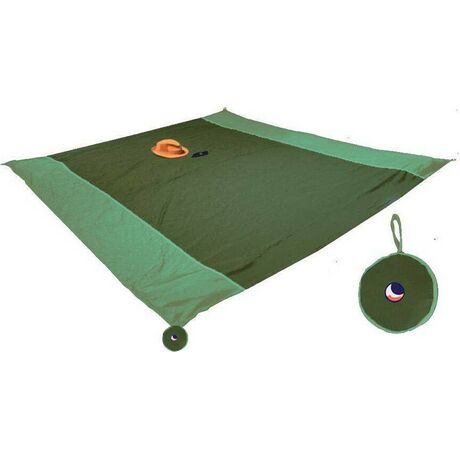 Beach Blanket Army Green Khaki Κουβέρτα Παραλίας Ticket To The Moon