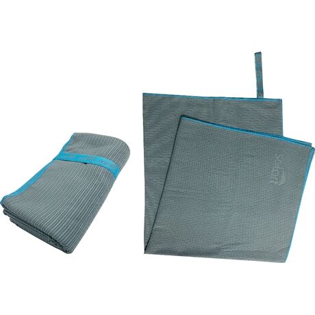 Solart Πετσέτα Θαλάσσης Κοτλέ Microfiber Γκρι-Μπλε 75x150εκ. L