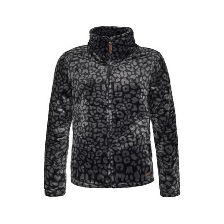 Prtpaco Leopard Black Γυναικεία Ζακέτα Fleece Protest