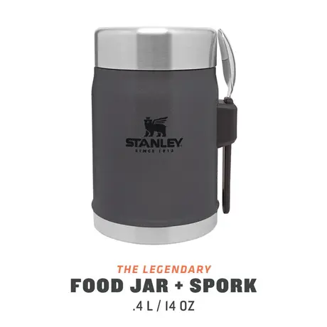 The Legendary Food Jar + Spork Charcoal Δοχείο Φαγητού Θερμός 0.47lt Stanley