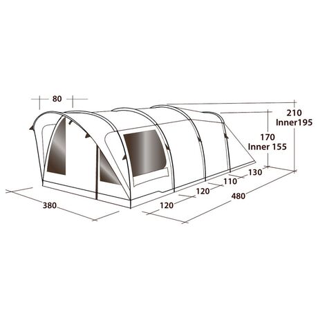 Outwell Lawndale 6 Person Tent