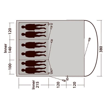 Outwell Lawndale 6 Person Tent