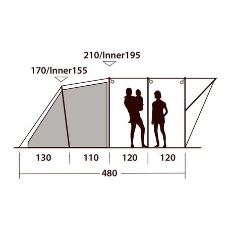 Outwell Lawndale 6 Person Tent