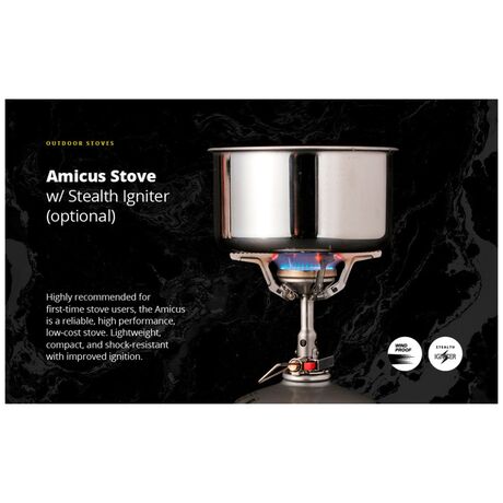 Amicus igniter Gas Stove + Cook Set Combo