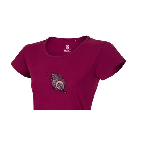 Ocun Women's Top Classic T W Blossom-Art Wine Rhododendron