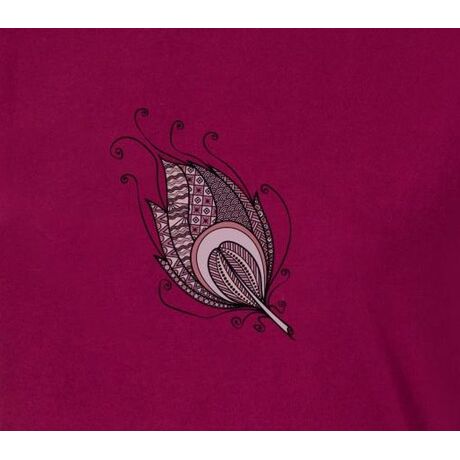 Ocun Women's Top Classic T W Blossom-Art Wine Rhododendron