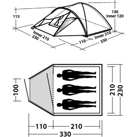 Σκηνή Easy Camp Tent Phantom 300 3 Ατόμων