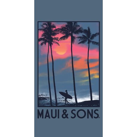 Maui & Sons Πετσέτα Θαλάσσης 4955 Microfiber Logo 180x90cm