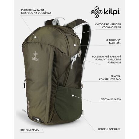 Σακίδιο Πλάτης Pedes Dark Green 25lt Kilpi
