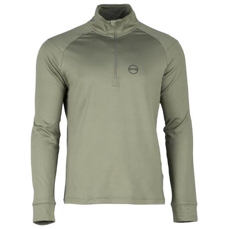 GTS Men's Ski Fleece Shirt Sport Longsleeve Khaki