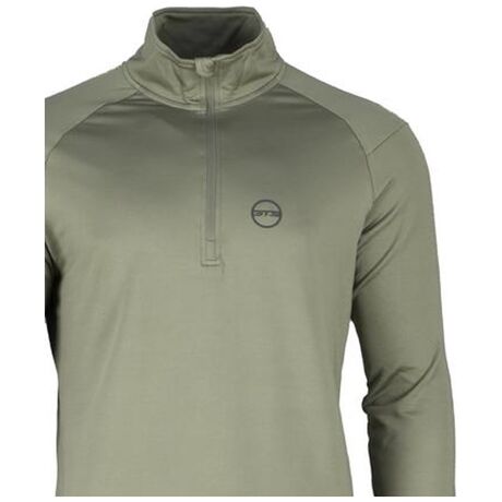 GTS Men's Ski Fleece Shirt Sport Longsleeve Khaki