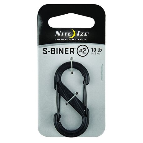 S-BINER 2 Μαύρο Πλαστικό Carabiner Ανάρτησης Εξοπλισμού