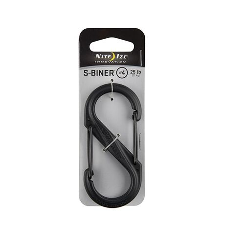 S-BINER 4 Μαύρο Πλαστικό Carabiner Ανάρτησης Εξοπλισμού & Φορτίων