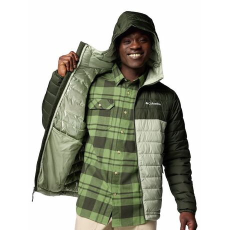Ανδρικό Μπουφάν Powder Lite II Hooded Safari Greenscape Columbia