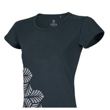 Ocun Women's Top Classic T W Leafs Anthracite