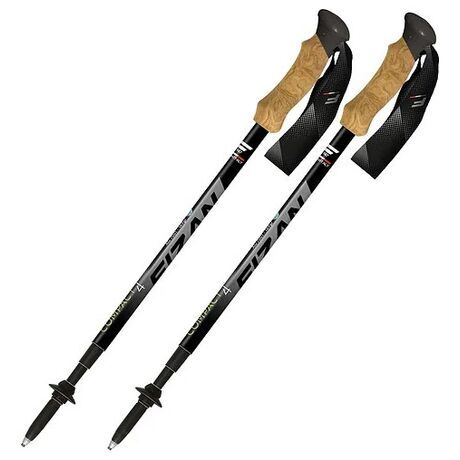 Fizan Compact 4 Telescopic Trekking Poles Grey