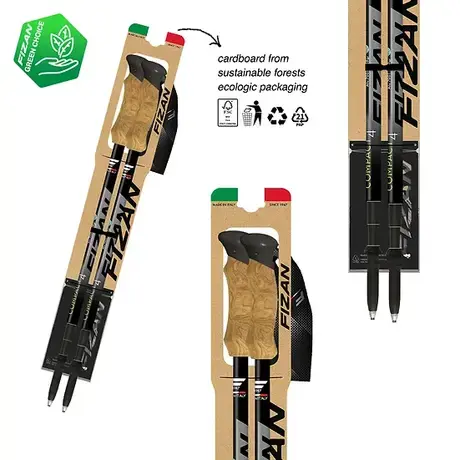Fizan Compact 4 Telescopic Trekking Poles Grey