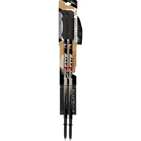 Fizan Compact Beige Telescopic Trekking Poles (Pair)