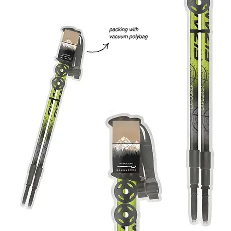 Fizan Hiking Poles Explorer Lime/Grey