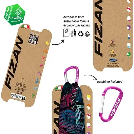 Fizan Tropical Petrol/Bordeaux Neck Gaiter