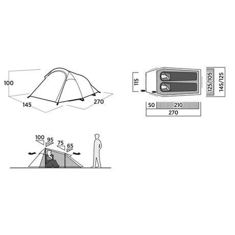 Σκηνή 2 Ατόμων Tent Reindal 2 Easy Camp