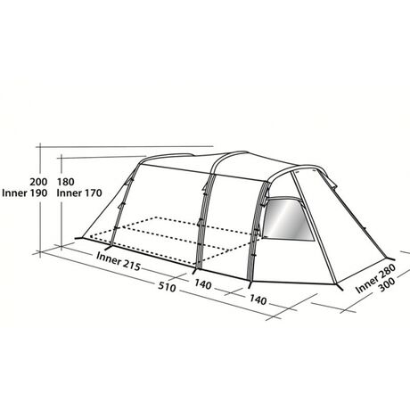 Σκηνή 5 Ατόμων Easy Camp Tent Huntsville 500